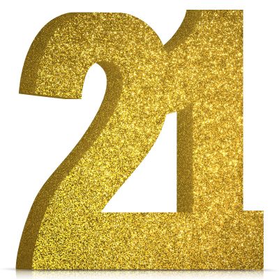 21st Birthday Decorations for Men and Women,21st Anniversary Decorations,Gold Glitter 21st Birthday Party Centerpieces for Table Decorations,21 Table Topper Decor