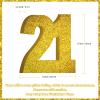 21st Birthday Decorations for Men and Women,21st Anniversary Decorations,Gold Glitter 21st Birthday Party Centerpieces for Table Decorations,21 Table Topper Decor view 2