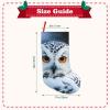 KoNsev Snowy Owl Eyes Christmas Stockings,18inches Large Stocking Personalized Xmas Hanging Stocking Decorations view 3