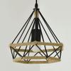 Hemp Rope Diamond Chandelier E27 1- Lamp Retro Simple Metal Pendent Lamp - Iron Ceiling Hanging Light Living Room Dining Bar Home Decoration Lighting Lamp,Pendant view 3