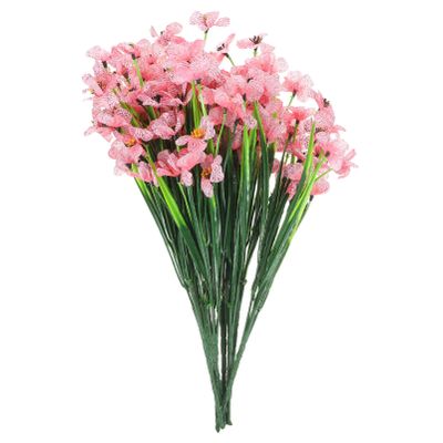 ABOOFAN 8pcs Outdoor Artificial Violet Flowers Weather-Resistant Faux Floral Decor for Party for Low-Maintenance Arrangements No Watering Required