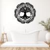 Tree of Life Metal Wall Art, Metal Tree Wall Art, Tree of Life Wall Art, Tree of Life Wall Decor, Metal Tree Decoration, Large Round Tree Sign, Tree Silhouette, Living Room Bedroom Decor (18"x 18"| 47x47cm, Black) view 4
