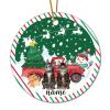 Guangpat Custom Pet Ornaments 2022 Ceramic Christmas Tree Decorations Personalized Pet Memorial Ornament Pet Portrait Name Gift Xmas Stocking Stuffer Dog Gifts Two Brown Tabby Cats Keepsake view 1