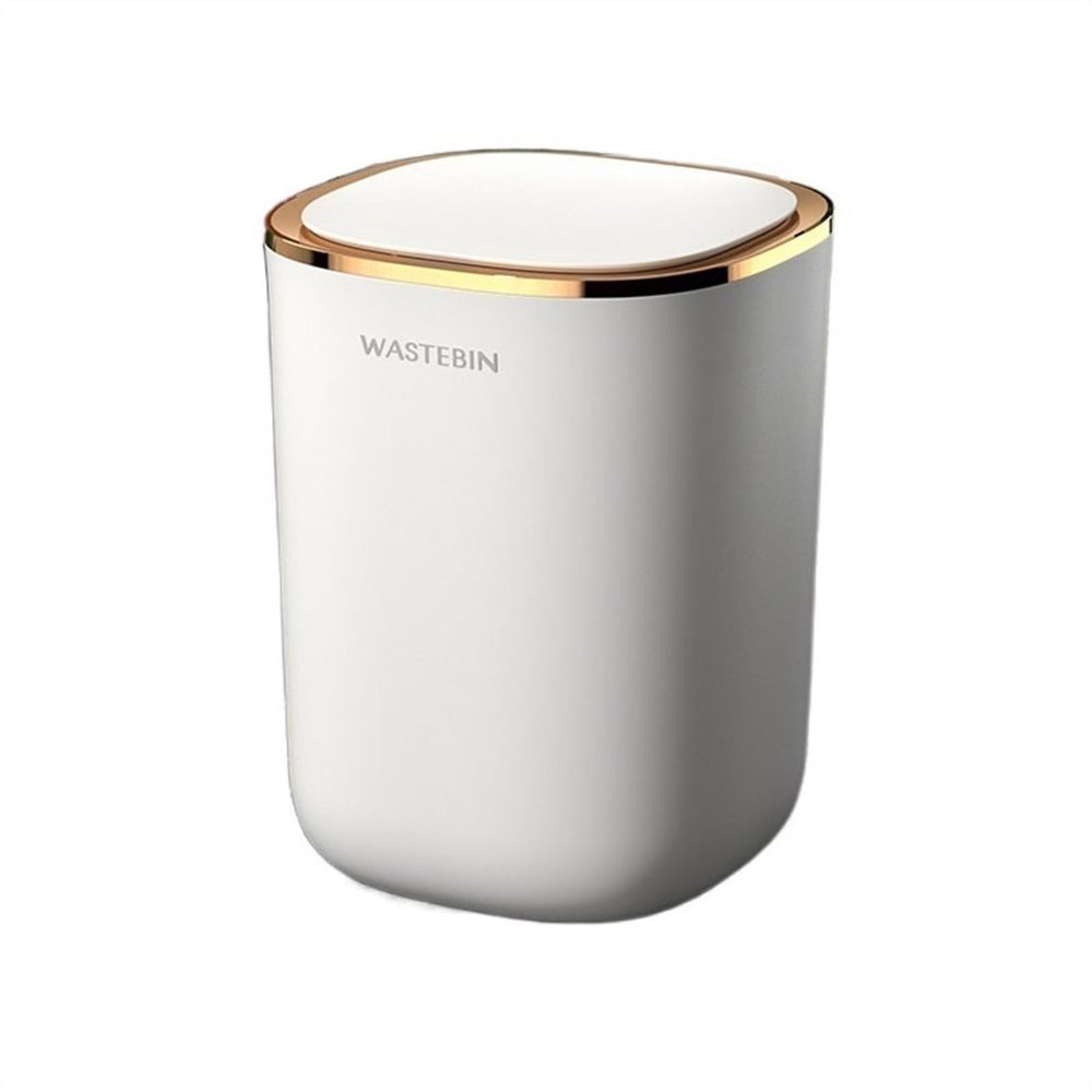 Kitchen Trash Can Trash Can Living Room Bedroom Wastebasket Kitchen Toilet Bathroom with Lid Indoor Trash Can Office Wastebasket (Color : A, Size : Small)