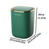 Kitchen Trash Can Trash Can Living Room Bedroom Wastebasket Kitchen Toilet Bathroom with Lid Indoor Trash Can Office Wastebasket (Color : A, Size : Small) view 2