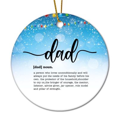 Guangpat Christmas Dad Definitions Ornaments Holiday Stocking Stuffer Keepsake Decoration Hanging Xmas Bauble for Christmas Tree Decorations Party Supplies