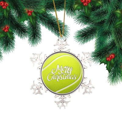 DOREENABE Christmas Ornaments Tennis Decorations Ornament Keepsake Holiday Present Tennis Ball Merry Christmas Snowflakes Ornaments Personalized Christmas Ornaments