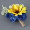 2/4/6 PCS Artificial Sunflower Wrist Corsage and Boutonniere Set Artificial Sunflower Boutonniere Corsage Wristlet with Berries Silk Corsage Wristband Flower Decor for Wedding(4Pcs Corsage Flower) view 4