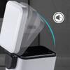 LUNIZ Kitchen Trash Can Indoor Gap Rectangular Stainless Steel Trash Can with Lid Household Living Room Bedroom Bathroom Stainless Steel Foot-Operated Trash Can Office Wastebasket (Size : 10L) view 4