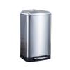 Kitchen Trash Can Super large capacity stainless steel foot-operated trash can office living room bedroom kitchen bathroom trash can with lid 20L/30L Office Wastebasket ( Color : Silver , Size : 30L ) view 1