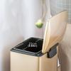 Kitchen Trash Can Super large capacity stainless steel foot-operated trash can office living room bedroom kitchen bathroom trash can with lid 20L/30L Office Wastebasket ( Color : Silver , Size : 30L ) view 3