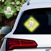 Nouiroy 2 Pcs Funny Baby On Board Car Decal-Cute Duck Baby in Car Decal Reflective Vinyl Sticker for Cars Window Bumper 4.72 * 4.72 inch Baby Safety Warning Sign Sticker (Green) view 1