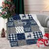 Custom Blanket with Name Text,Personalized Patchwork Deer Soft Fleece Blankets Tapestry for Baby Gifts 40X50inch view 3