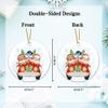 DOREENABE Football Design Ornament Christmas Xmas Tree Ornament Decoration Hanging Pendant Decor Double Sided Porcelain 3 Inch view 2
