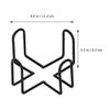 1 Pcs Black Iron Coaster Holder Metal Storage Rack Coasters Shelf for Both Round and Square Coasters,4.40 X 4.40 X 2.48inch view 2