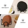 1 Pcs Black Iron Coaster Holder Metal Storage Rack Coasters Shelf for Both Round and Square Coasters,4.40 X 4.40 X 2.48inch view 4
