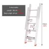 BXKCFYBSQ White Bunk Bed Ladder/Inclined Ladder, Indoor Loft Bed/Dorm Room Lathe Wooden Ladder with Hooks and Non-Slip Feet, Children's Adult Wooden Ladder Ladder Climbing Ladder view 2