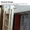 BXKCFYBSQ White Bunk Bed Ladder/Inclined Ladder, Indoor Loft Bed/Dorm Room Lathe Wooden Ladder with Hooks and Non-Slip Feet, Children's Adult Wooden Ladder Ladder Climbing Ladder view 3