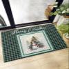 Fluffy Bath Rug Christmas Snowman Xmas Tree,Non Slip Shag Carpet Soft Floor Door Mat Retro Letter Words Green Black Plaid,Absorbent Entrance Rugs for Kitchen Bathroom Living Room view 2