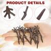 ABOOFAN 100pcs Snowman Arms for Crafts Mini Plastic Branches Build a Little Snowman Accessories for Christmas Party Favors Winter Activities view 3