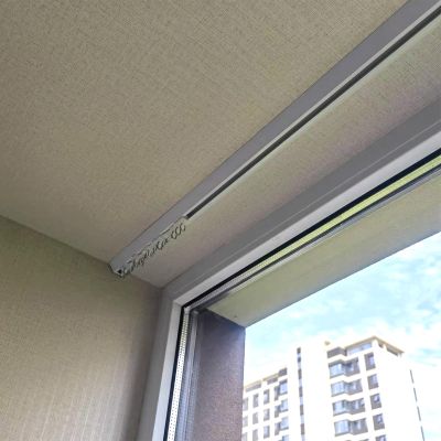 ZAQYCM Garage Ceiling Curtain Track, Room Divider Curtain Rod Set, Bay Window Curtain Rail 2 3 4 5 6 7 8 10 12 13 15 M, Custom Size, Easy to Cut and Install, Complete Kit (Size : 1.5m/4.9ft)