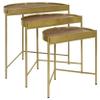 Coaster Home Furnishings Tristen 3-Piece Demilune Nesting Table Brown and Gold 936156 view 1