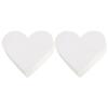Unomor 2pcs Heart-Shaped Foam Cake Dummy Set, 6 Inch White Cake Models for Baking and Decoration, Ideal for Weddings, Birthdays, and Events view 1