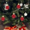 Tofficu Round Christmas Ornament Caps Replacement 12pcs 1.2cm Plastic Christmas Hangers Caps for Christmas Tree Ceramic Glass Porcelain Christmas DIY Decoration Golden view 2