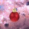 Tofficu Round Christmas Ornament Caps Replacement 12pcs 1.2cm Plastic Christmas Hangers Caps for Christmas Tree Ceramic Glass Porcelain Christmas DIY Decoration Golden view 4