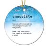 Guangpat Chocolate Definition Bauble Ceramic Round Word Ornament Xmas Party Decoration Holiday Porcelain Keepsake Stocking Stuffer Funny Souvenir Gift for Family Friends 3 inch view 1