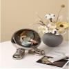 Key Tray Decorative Tray Coffee Table Decor Cabinet Ornaments Creative Living Room Key Bowl Jewelry Display Trays Key Phone Change Watches Candy Entryway Tray (Size : Silver a) view 3
