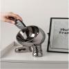 Key Tray Decorative Tray Coffee Table Decor Cabinet Ornaments Creative Living Room Key Bowl Jewelry Display Trays Key Phone Change Watches Candy Entryway Tray (Size : Silver a) view 4