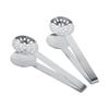 2PCS Tea Bag Squeezer, Stainless Steel Tea Bag Tongs Round Tiny Tongs with Comfortable Grip Tea Bags Strainer and Holder Dual Plate Design Gift for Tea Lovers Silver view 1