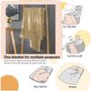 Soft Plush Blankets Cream Coloured Geometric Checked Throw Covers Soft, Plush, Fluffy, 60inch X 70inch view 4