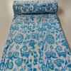 Kalap Indian Handmade Cotton Queen Kantha Quilt Traditional Twin Kantha Quilt Kantha Quilt Blanket Indian Kantha Queen Bedspreads Throw King Size Quilt Bed Cover (Turquoise Block, Twin 90 X 60 inch) view 4