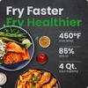 Chefman Air Fryer  4 QT Compact Airfryer for Quick & Easy Meals in Minutes, Features Hi-Fry Technology for Extra Crisp, Touchscreen Controls with 4 Presets, Nonstick & Dishwasher Safe Basket - Black view 2