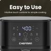 Chefman Air Fryer  4 QT Compact Airfryer for Quick & Easy Meals in Minutes, Features Hi-Fry Technology for Extra Crisp, Touchscreen Controls with 4 Presets, Nonstick & Dishwasher Safe Basket - Black view 4