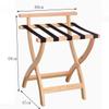 2-pack Foldable Suitcase Stand, Double-layer Suitcase Rack With 5 Sturdy Straps & 2-tier Design, Luggage Rack Can Be Loaded Up To 60Kg, Suitcase Rack for Guest Rooms & Hotels ( Color : Wood Color , Si view 2
