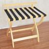 2-pack Foldable Suitcase Stand, Double-layer Suitcase Rack With 5 Sturdy Straps & 2-tier Design, Luggage Rack Can Be Loaded Up To 60Kg, Suitcase Rack for Guest Rooms & Hotels ( Color : Wood Color , Si view 3