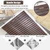 HDYZJQ Dark Brown Wood Shower Mats, Sturdy Non-Skid Bath Mats/Rectangle Foot Platform for Bathroom Tub Sink/Tiles Floors, Wooden Shower Mat, 16 20 24 32 36inch Wide(32inx40in(80cmx100cm)) view 4