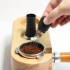 Espresso Coffee Stirrer, Professional Coffee Stirring Distribution Tool 2 in 1 Hand Presser Aluminum Alloy Handle Stand Needle Type Distributor for Home - Black (53mm) view 4