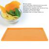 Food Grade High Temperature Resistant Non-Stick Fruit Dewatering Tray with Brink 4Pcs Silicone Dewatering Mat Fruit Peel Dewatering Tray Food Grade Dewatering Plate with brink (Orange) view 2