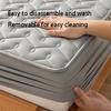 FCLDESHOP Hotel Quality Fitted Sheet,Solid Color Raw Cotton Waterproof Quilted Sheet,Elder Kids Bedroom Urine Barrier Deep Pocket Mattress Protector,White,180x200cm (1pcs) view 3