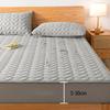 FCLDESHOP Machine Washable Mattress Topper,Solid Color Raw Cotton Waterproof Quilted Sheet,Elder Kids Bedroom Urine Barrier Deep Pocket Mattress Protector,Green,135x200cm (3pcs) view 2