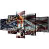 (100X175CM/5PCS) Frame Canvas Print Poster - American football Denver Field Stadium with Neon Broncos badge - Von Miller Player Wall Art for Home and Office Decor view 1