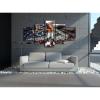 (100X175CM/5PCS) Frame Canvas Print Poster - American football Denver Field Stadium with Neon Broncos badge - Von Miller Player Wall Art for Home and Office Decor view 2