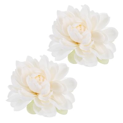 LIFKOME Curtain Tiebacks Flower White Set 2pcs Floral Clips Modern Home Decor No Tools Needed