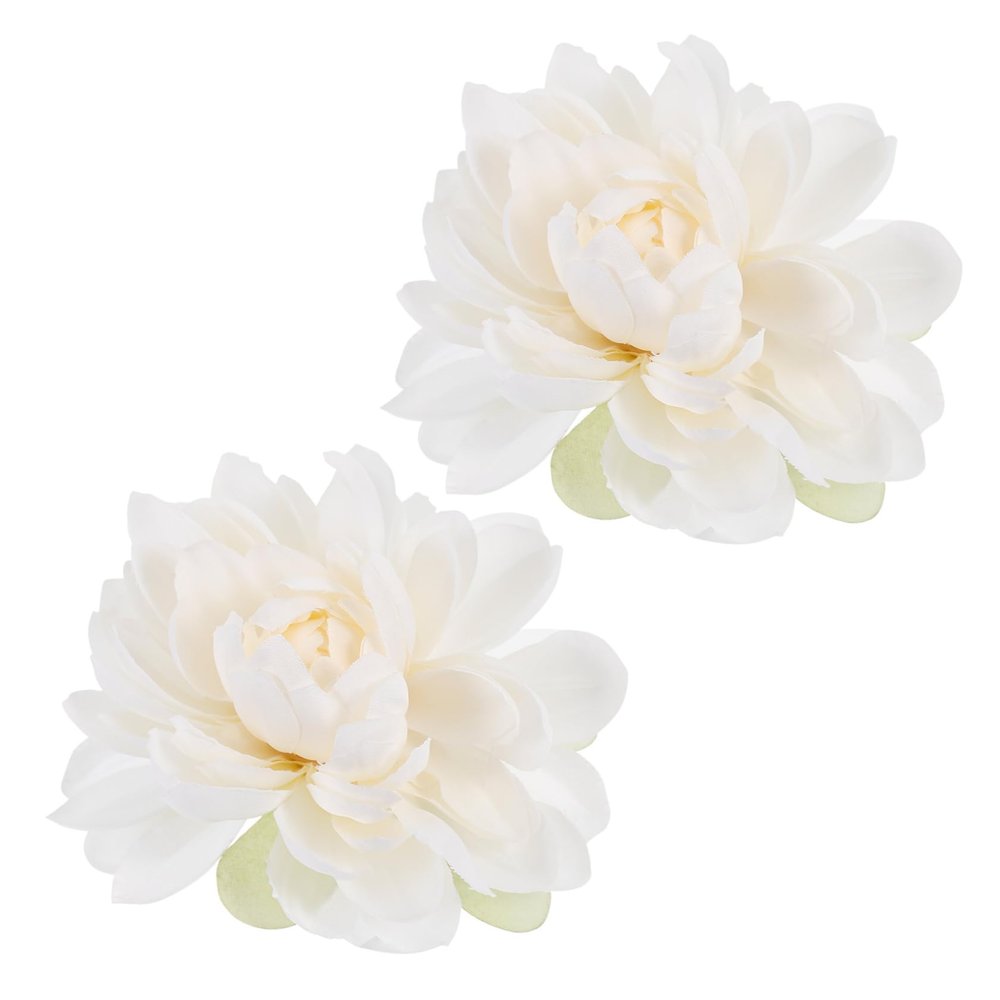 LIFKOME Curtain Tiebacks Flower White Set 2pcs Floral Clips Modern Home Decor No Tools Needed