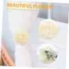 LIFKOME Curtain Tiebacks Flower White Set 2pcs Floral Clips Modern Home Decor No Tools Needed view 3