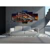 (100X175CM/5PCS) Frame Canvas Print Poster - Denver Downtown night view With American football Neon Broncos badge - City Landscape Wall Art for Home and Office Decor view 2